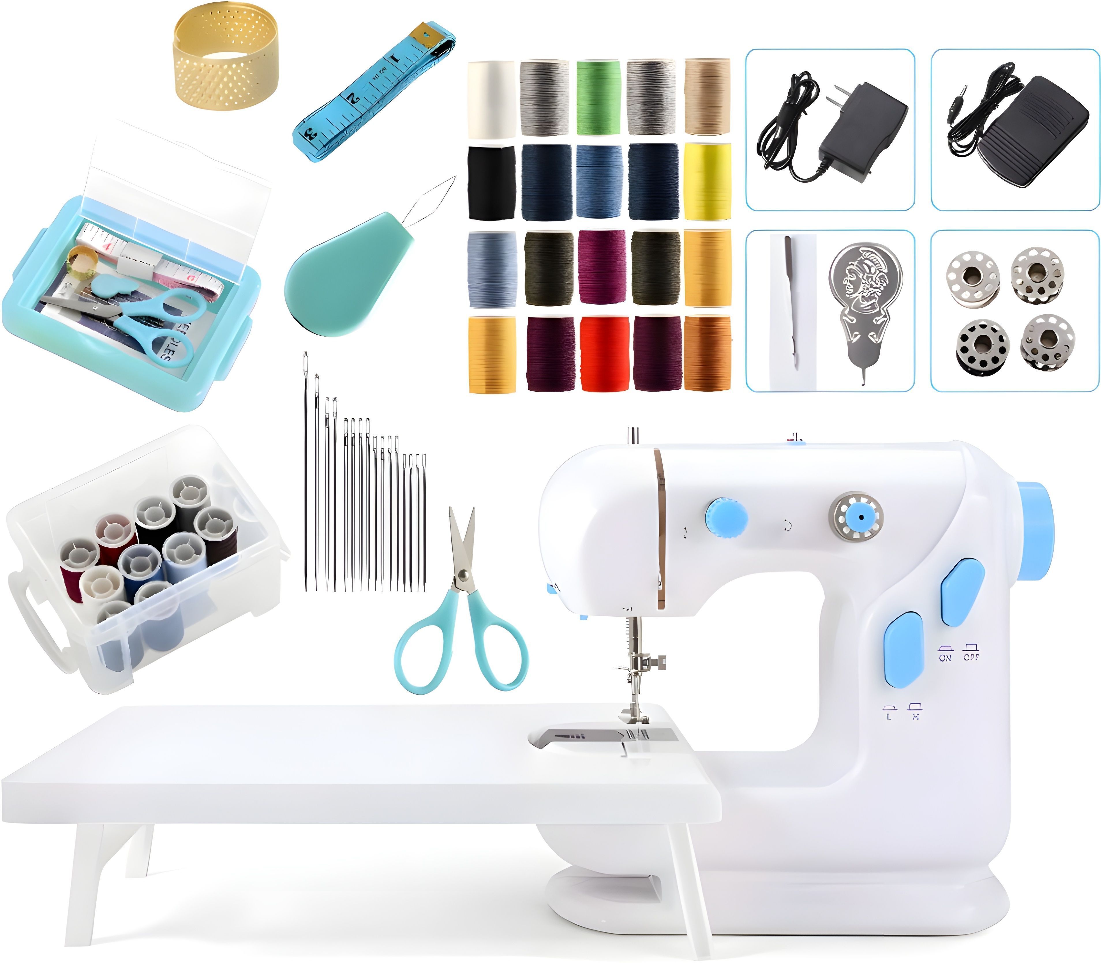 Multifunctional Sewing Machine with Extension Table & Sewing Kit for Beginners Electric Sewing Machine-image-20