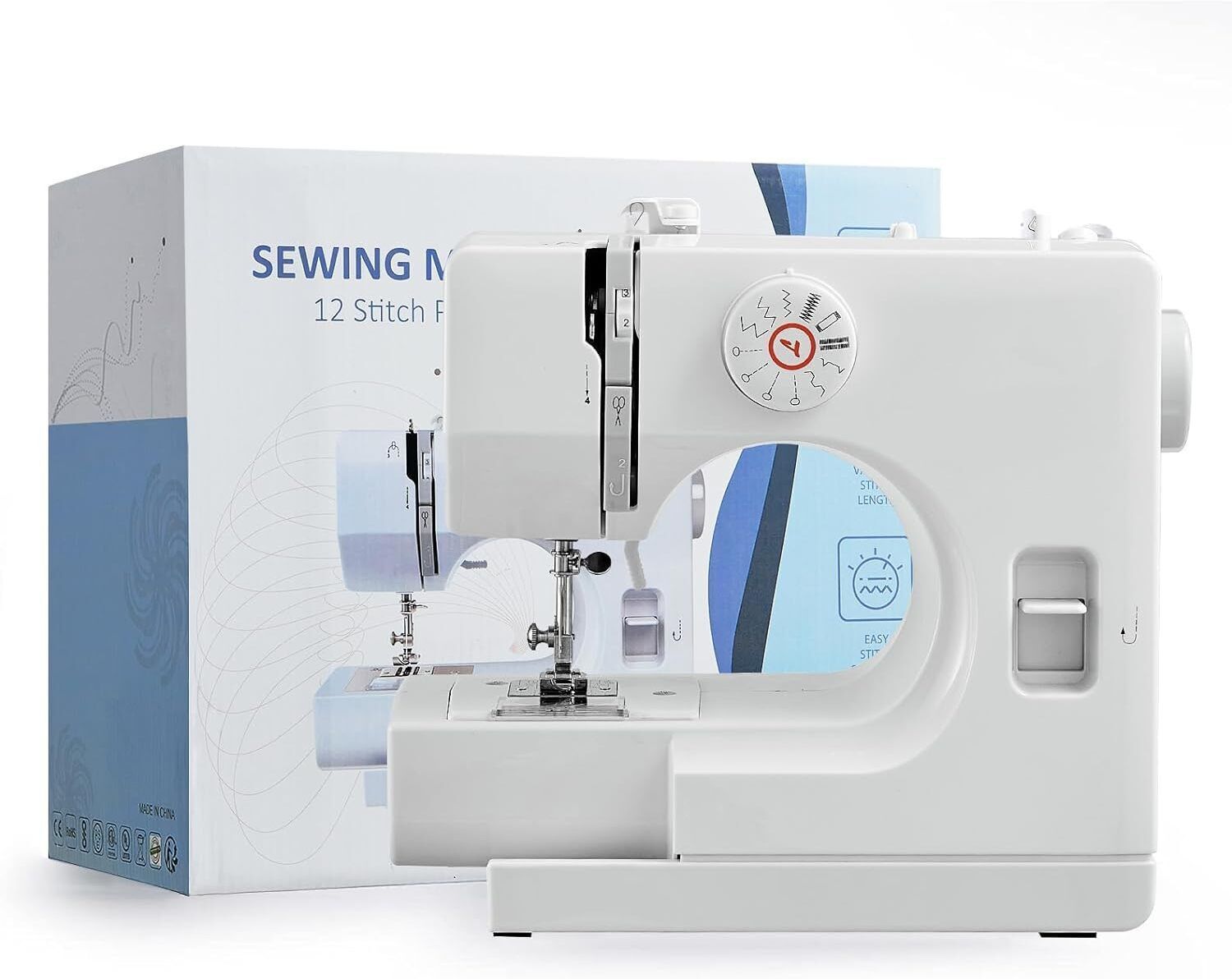 radhe 12 Built-in Stitches Sewing Machine With 2 Speed,Reverse Sewing,Light Electric Sewing Machine-picture-7