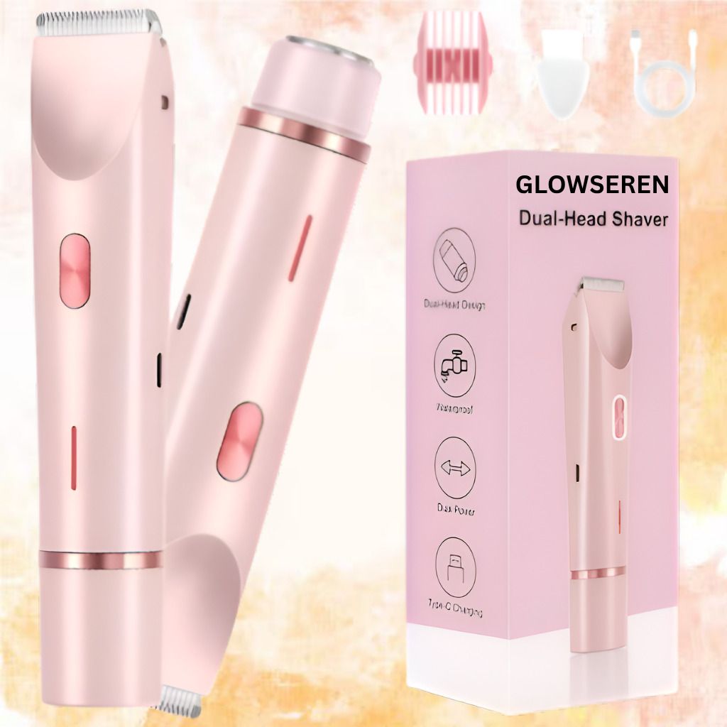 glowseren Rechargeable Beauty Grooming Tool with Dual Precision Heads Shaver For Women-image-6
