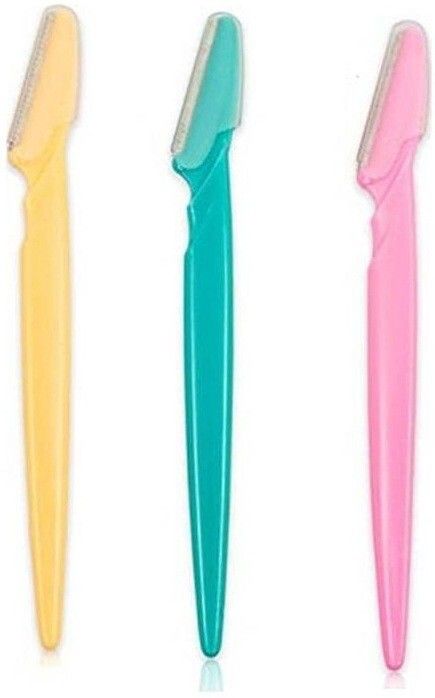 uniqon Set of 3 Pcs Eyebrow,Neck,Face,Upper Lips As Well As Unnecessary Hair Removal Elsewhere Shaping Trimmer Shaper Shaver Tools Disposable Razor, Men & Women-picture-18