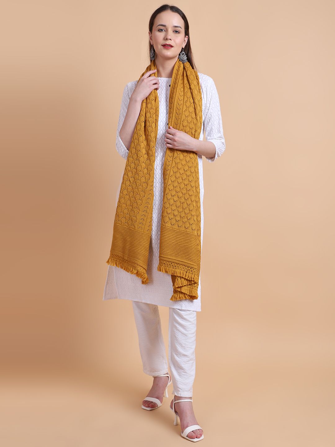 vesture Wool Self Design Women Shawl-picture-10