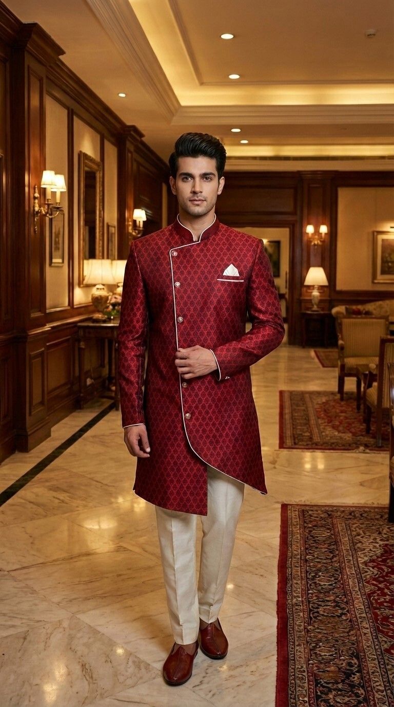 REBELIKA Shanku Embellished Sherwani-picture-36