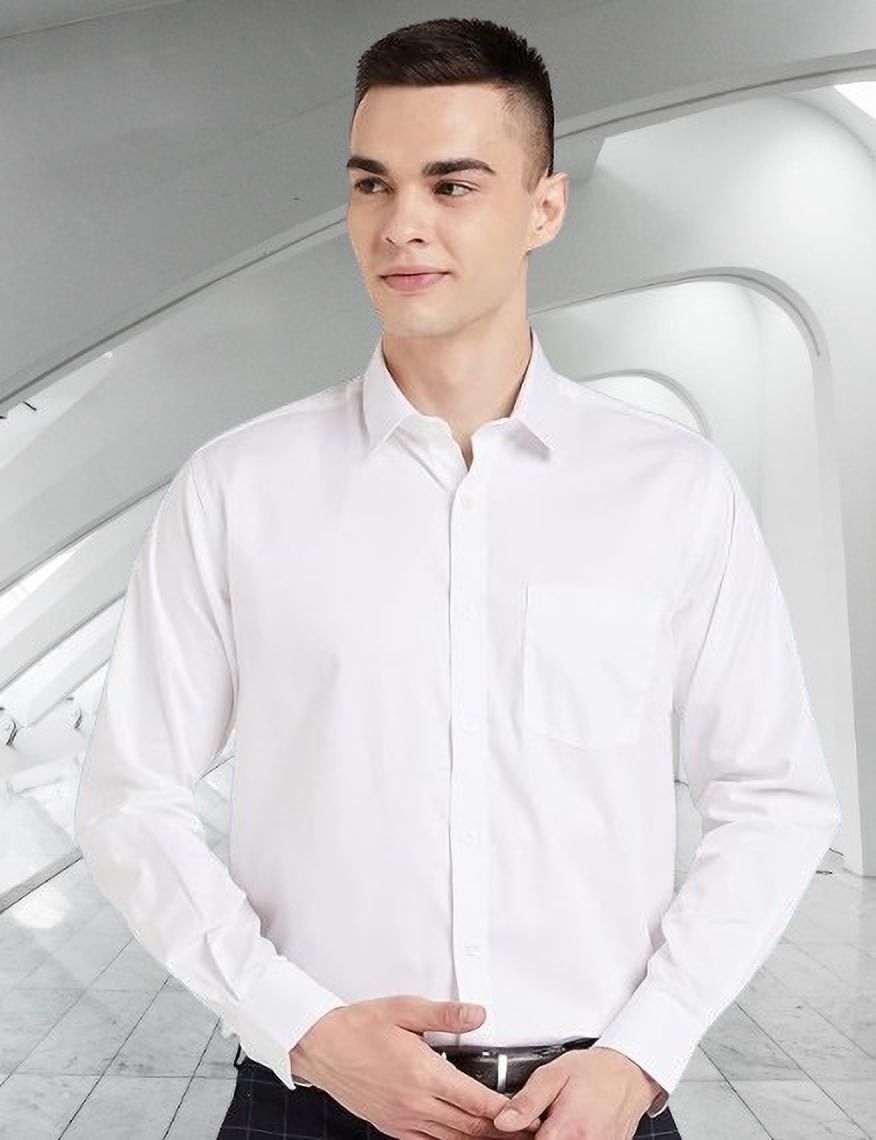 Men Regular Fit Solid Spread Collar Casual Shirt-image-8