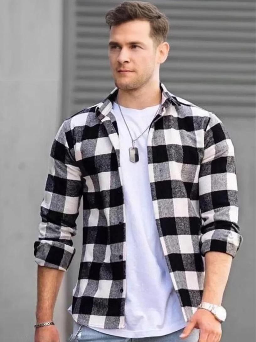 Men Slim Fit Striped Button Down Collar Casual Shirt-image-32