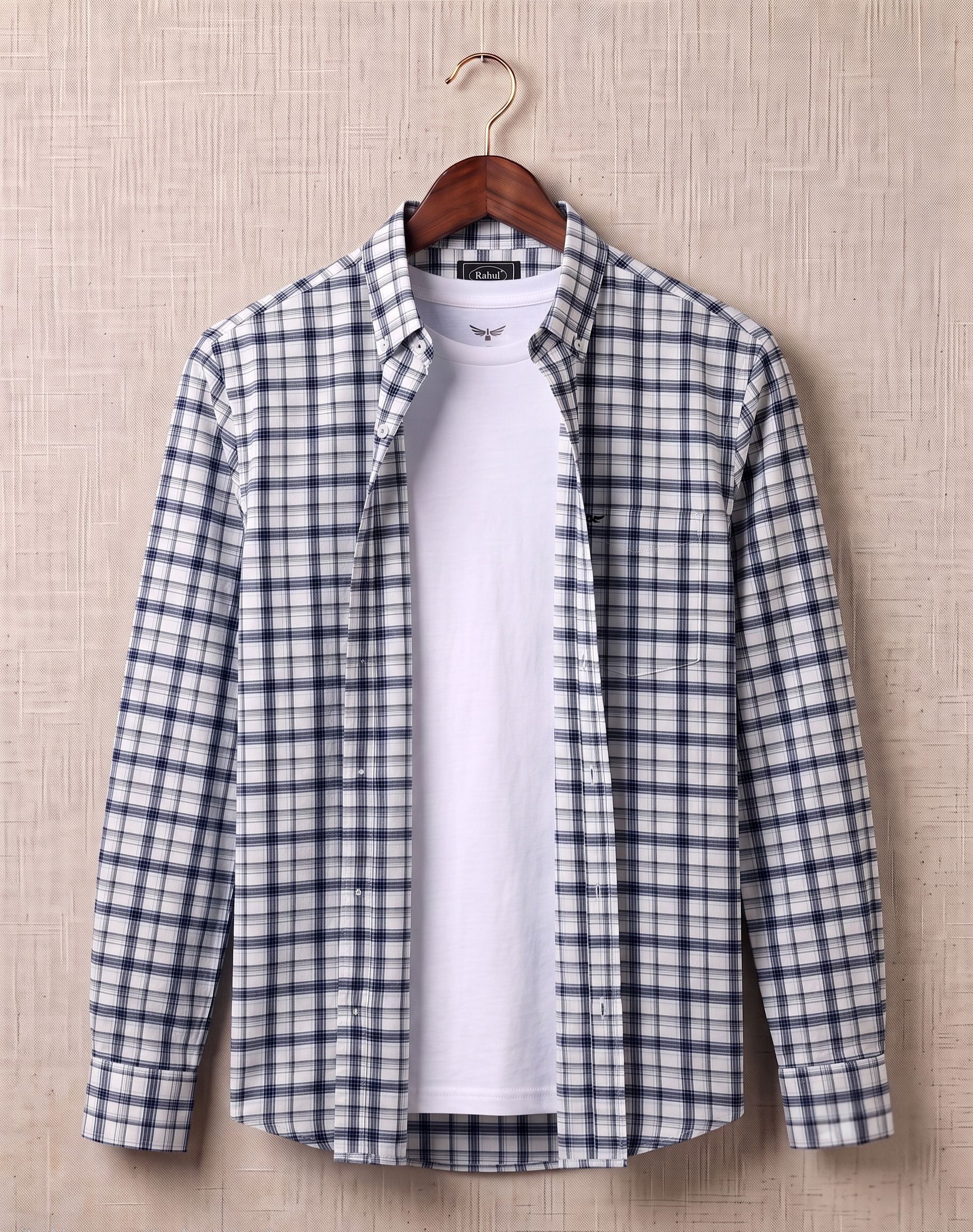 usona Men Regular Fit Checkered Spread Collar Casual Shirt-picture-34