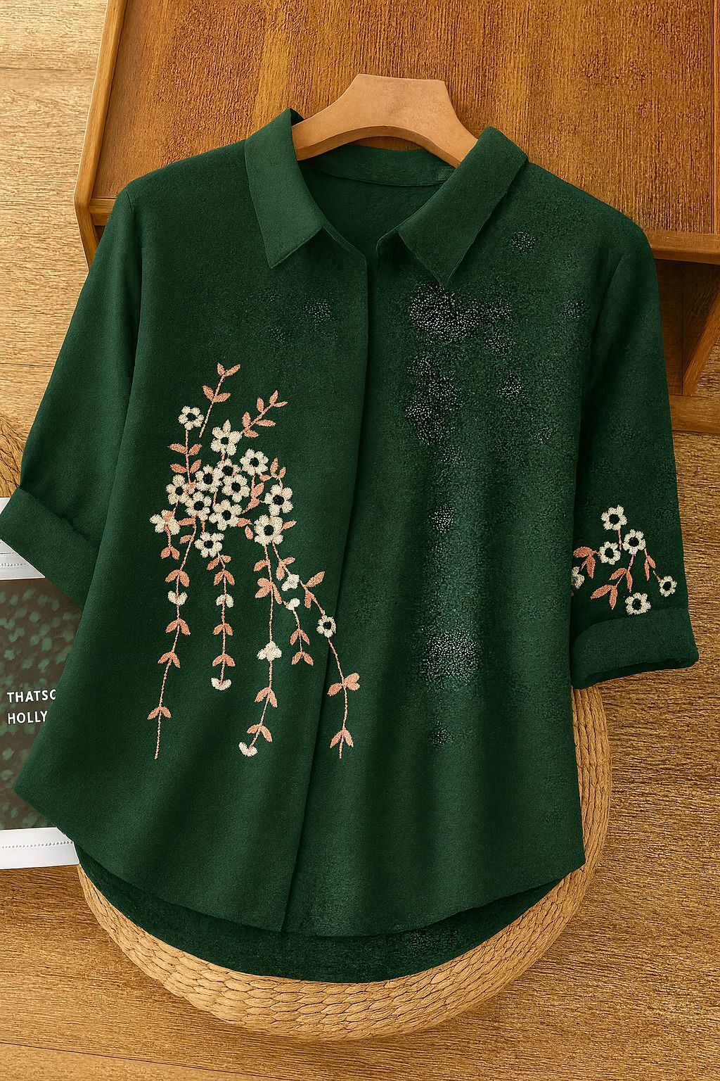 Women Comfort Fit Fit Embroidered Casual Shirt-image-17