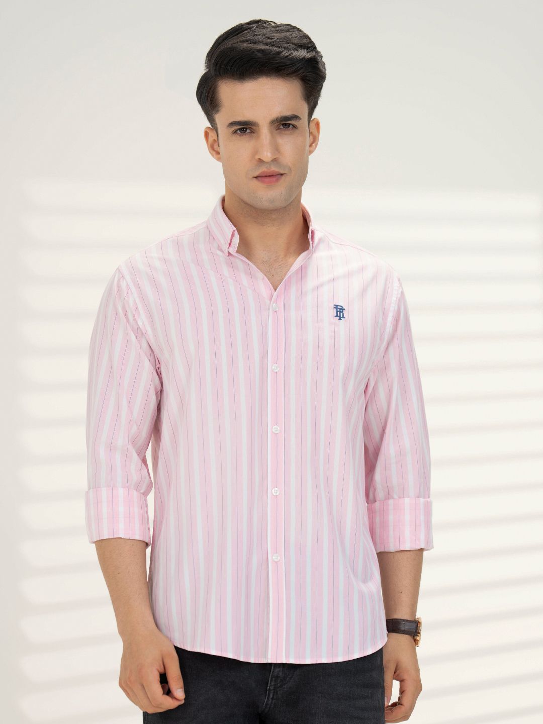 red tape Men Relaxed Fit Fit Striped Button Down Collar Casual Shirt-picture-28