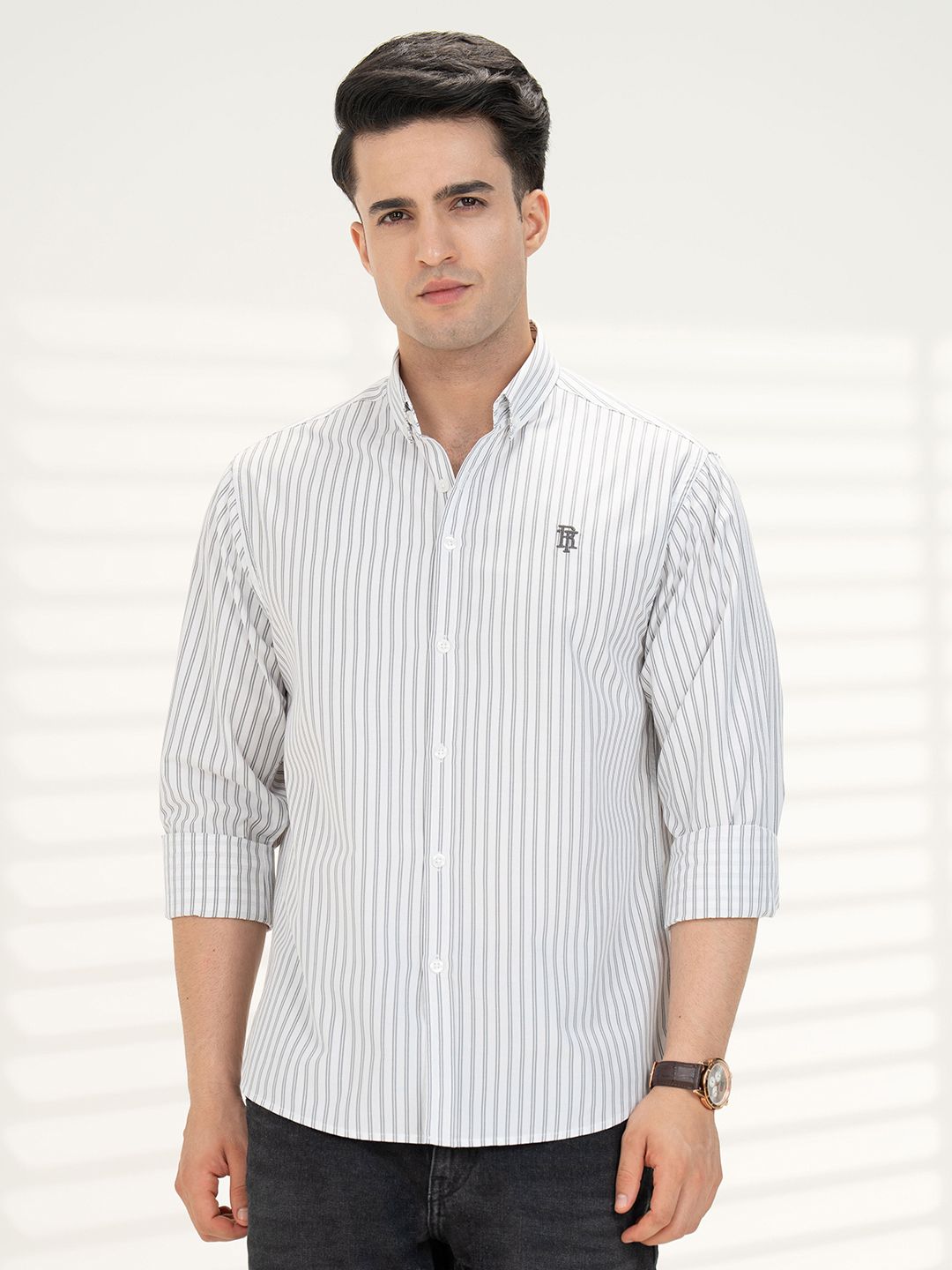 red tape Men Relaxed Fit Fit Striped Button Down Collar Casual Shirt-picture-12