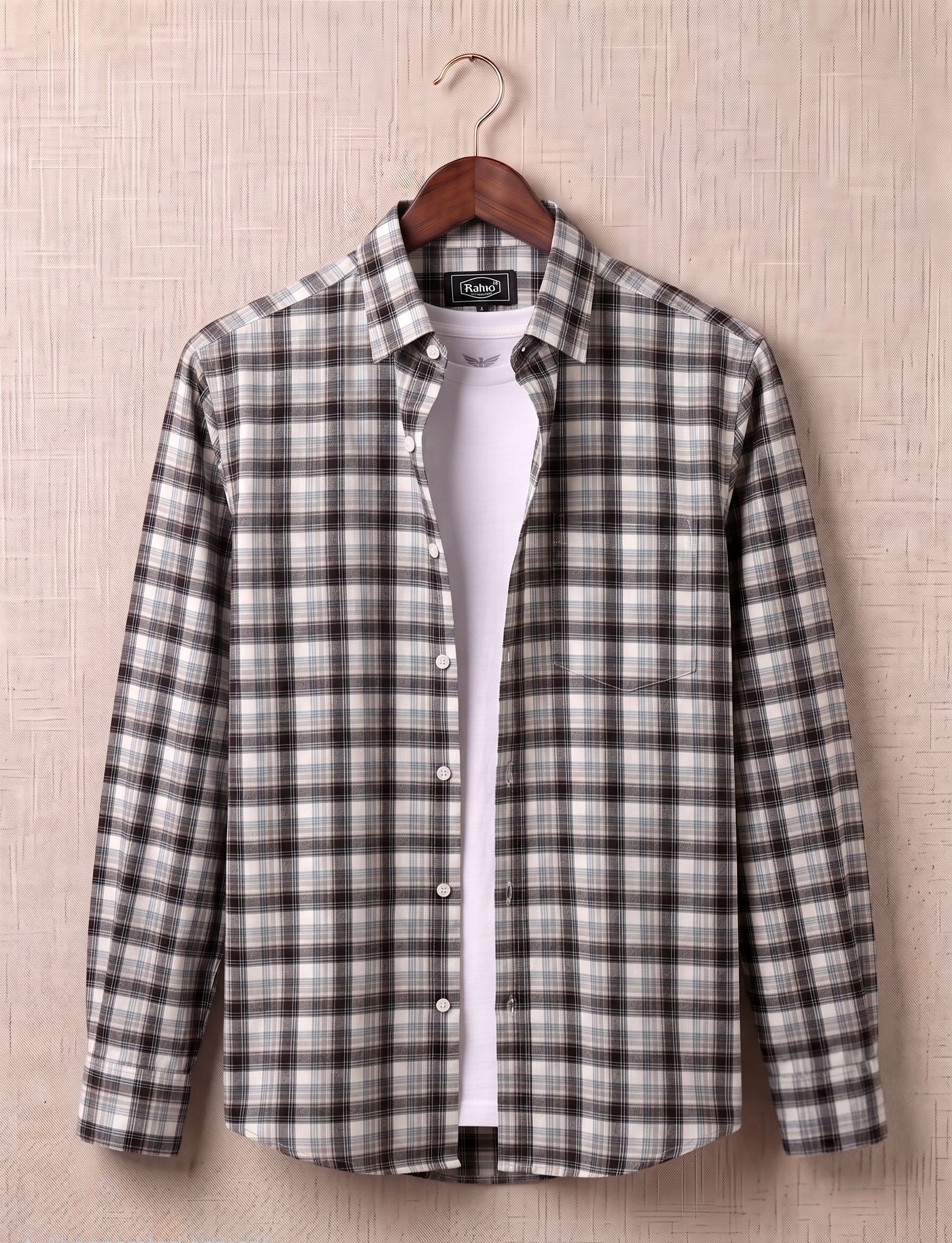 Men Regular Fit Checkered Spread Collar Casual Shirt-image-36