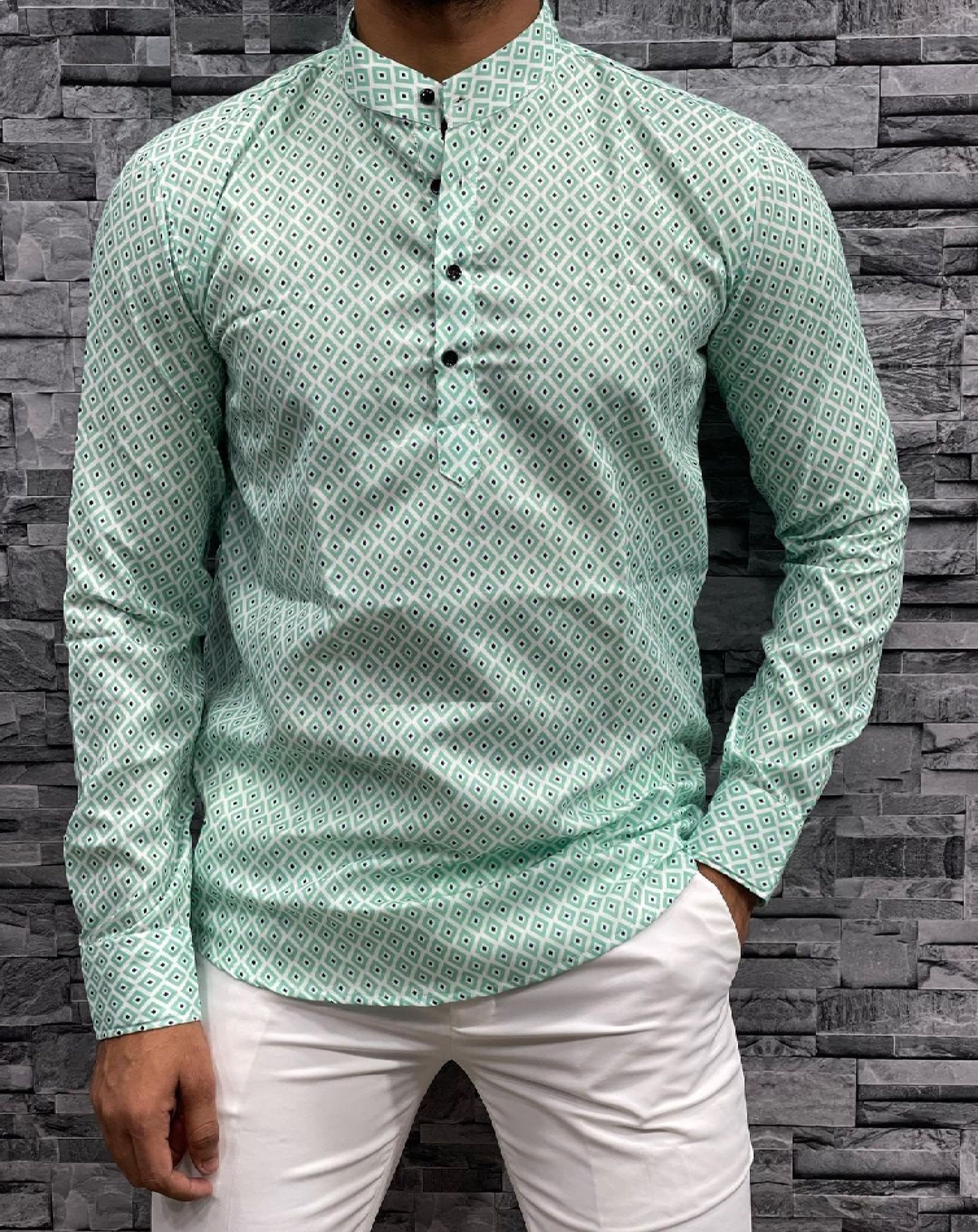 Men Printed Cotton Blend Straight Kurta-image-6