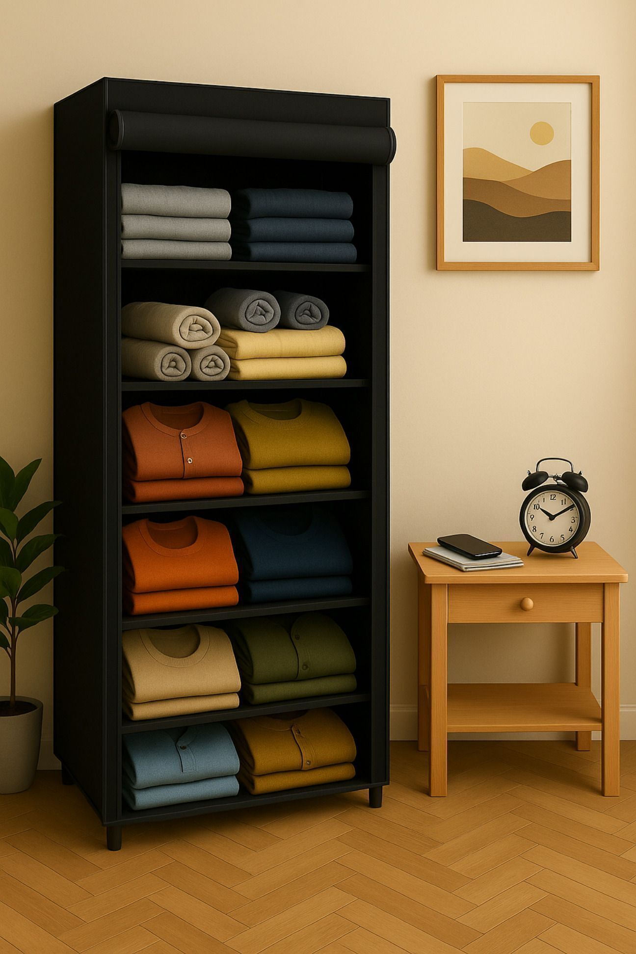 Collapsible Wardrobe for Storage Organizer PVC Collapsible Wardrobe-image-37