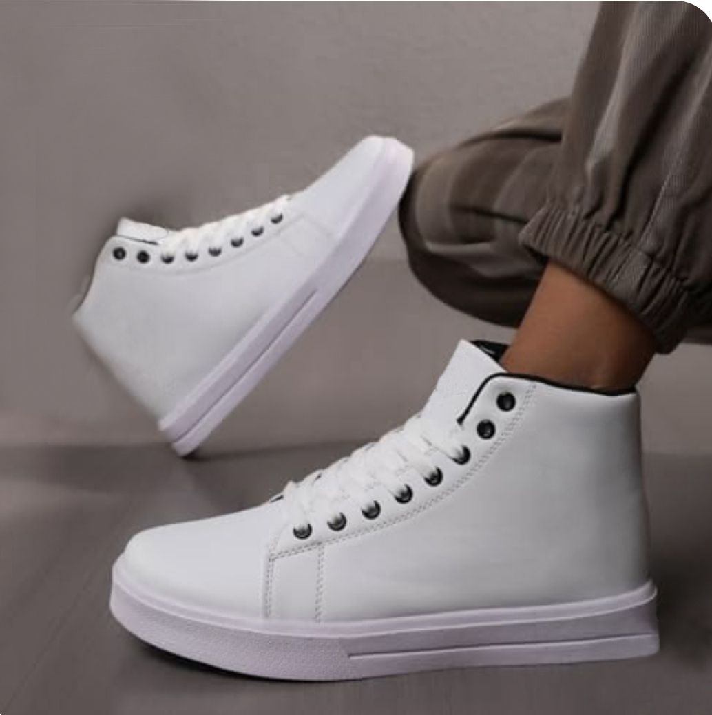 WHITE HIGH TOP SHOE FOR MEN & BOYS High Tops For Men-image-44