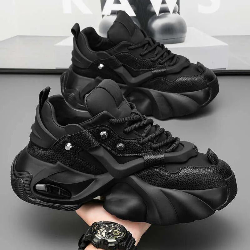 premium Black Sneakers Casuals For Men-image-11