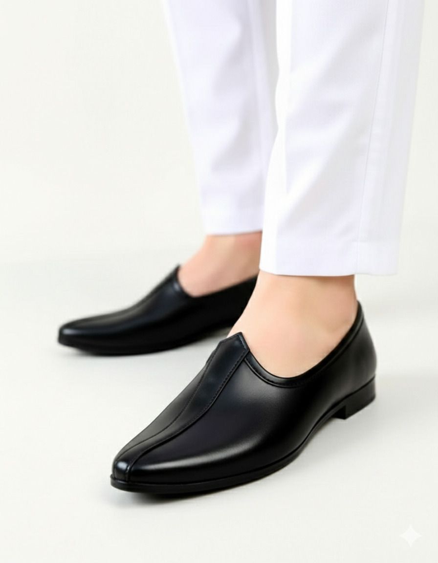Elegant Black Ethnic Loafers for Men Mocassin For Men