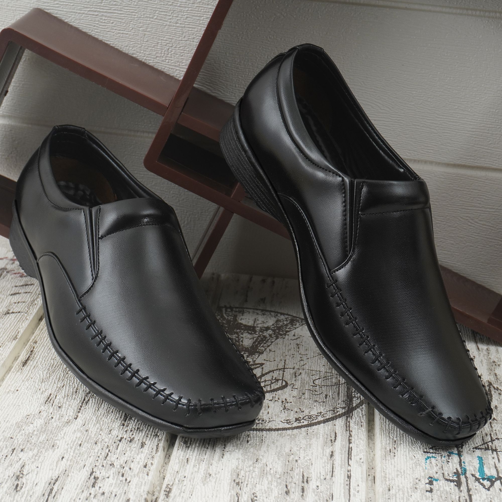 wowser Synthetic leather shoes for men|Light weight comfort| latest shoes Slip On For Men-picture-22