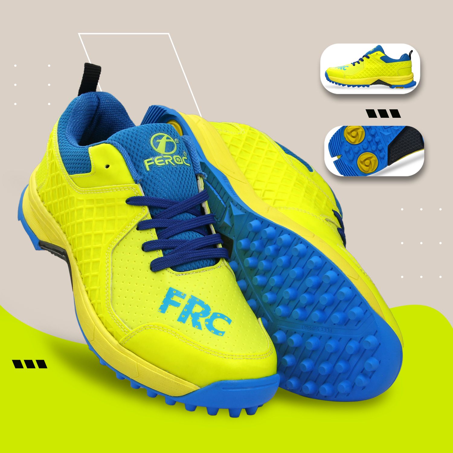 FEROC Genius 22 Unisex Kids Cricket Shoes For Men-picture-17