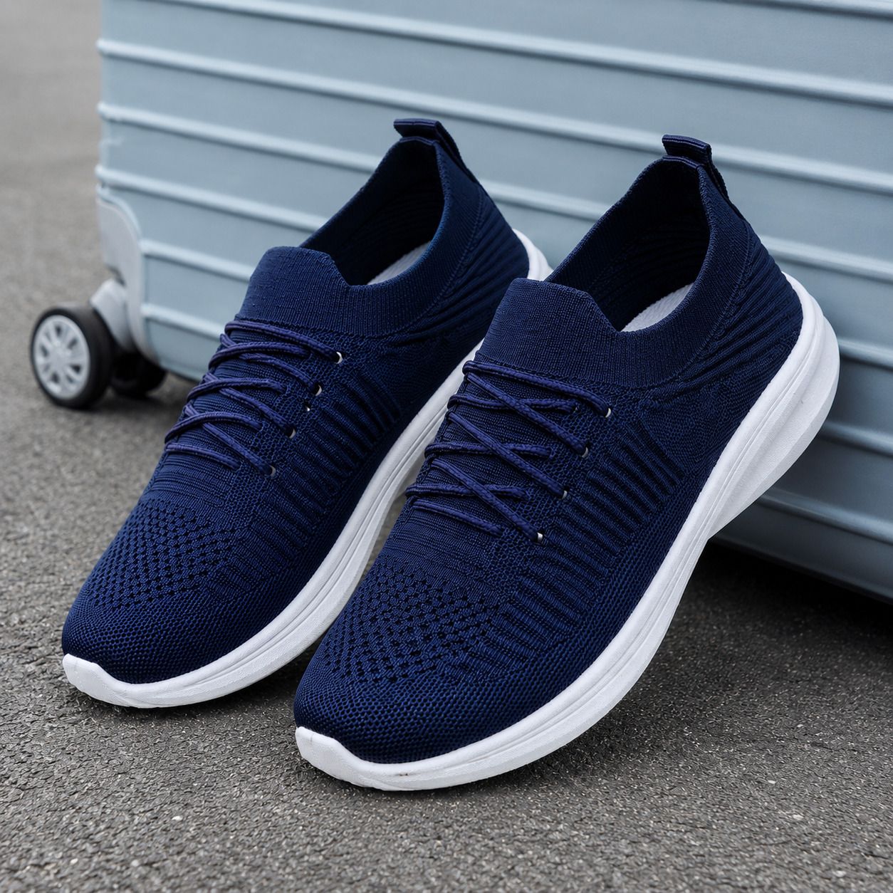fooinq Stylish young female model wearing casual shoe Slip On Sneakers For Women-picture-15