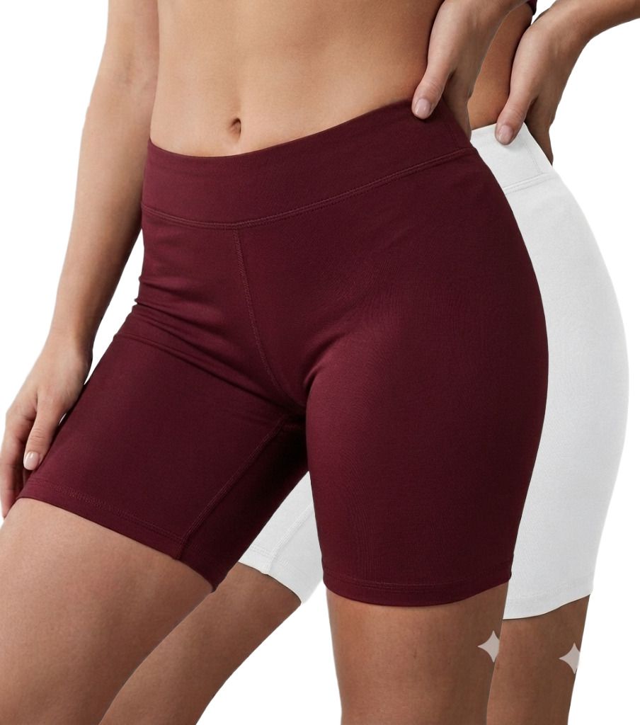 myo Pack of 2 Solid Women Multicolor Gym Shorts-picture-34