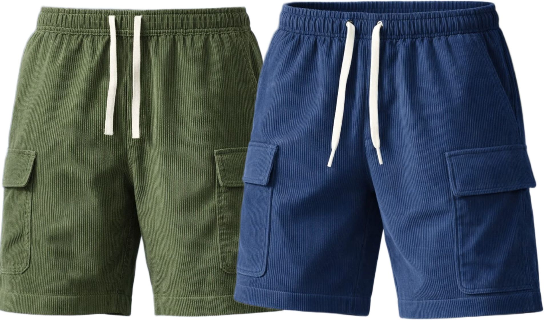 Solid Men Green, Blue Cargo Shorts