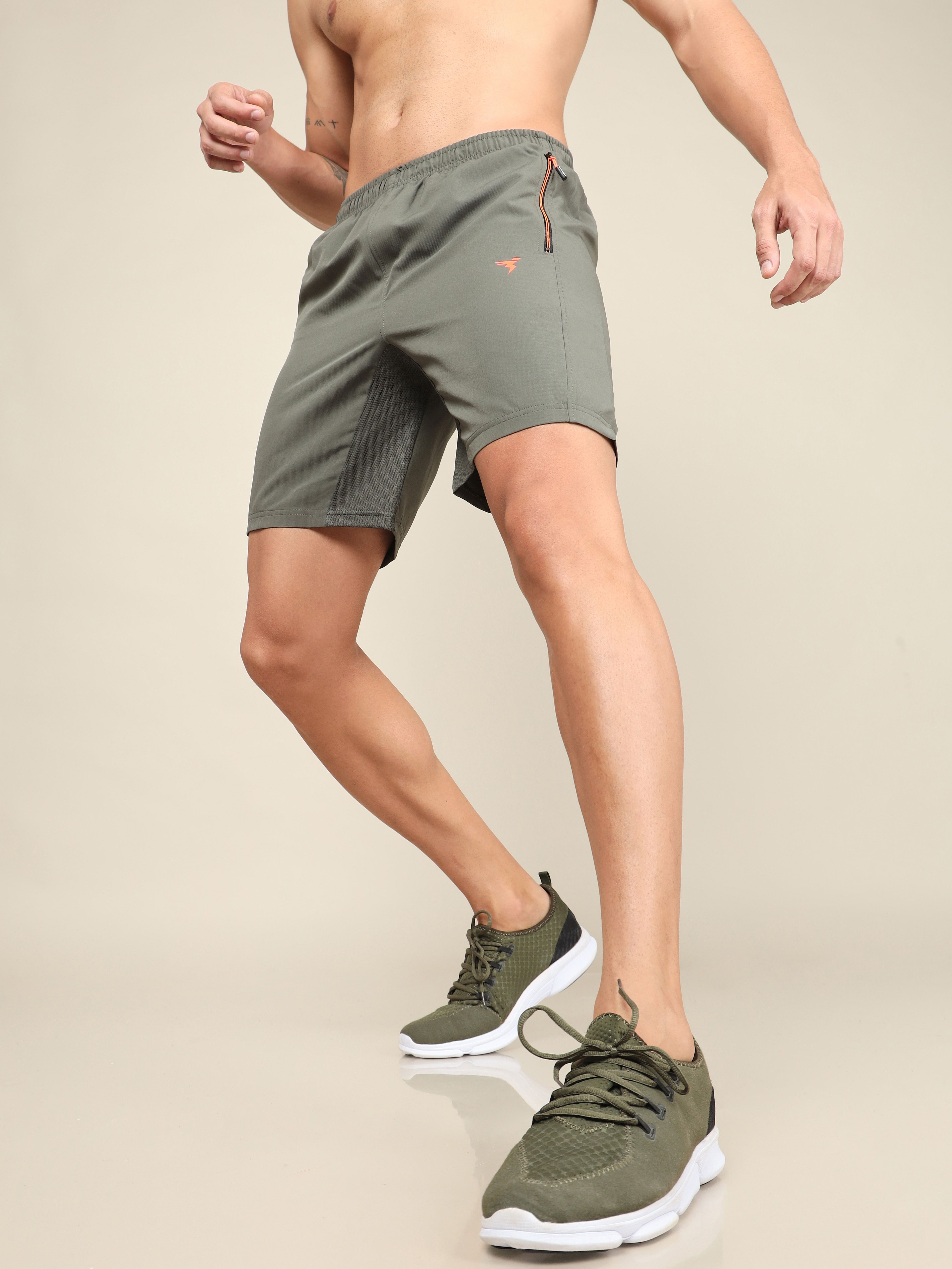 technosport Solid Men Green Sports Shorts-picture-18