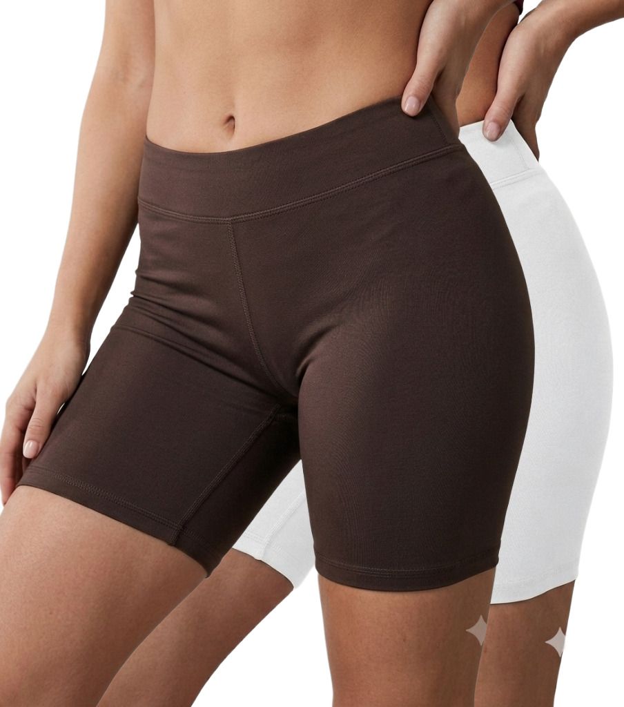 fasha Pack of 2 Solid Women Multicolor Gym Shorts-picture-26