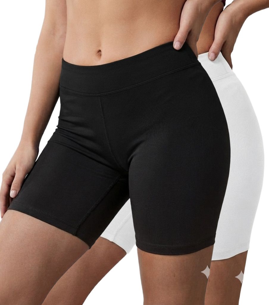 ayvina Pack of 2 Solid Women Multicolor Gym Shorts-picture-29