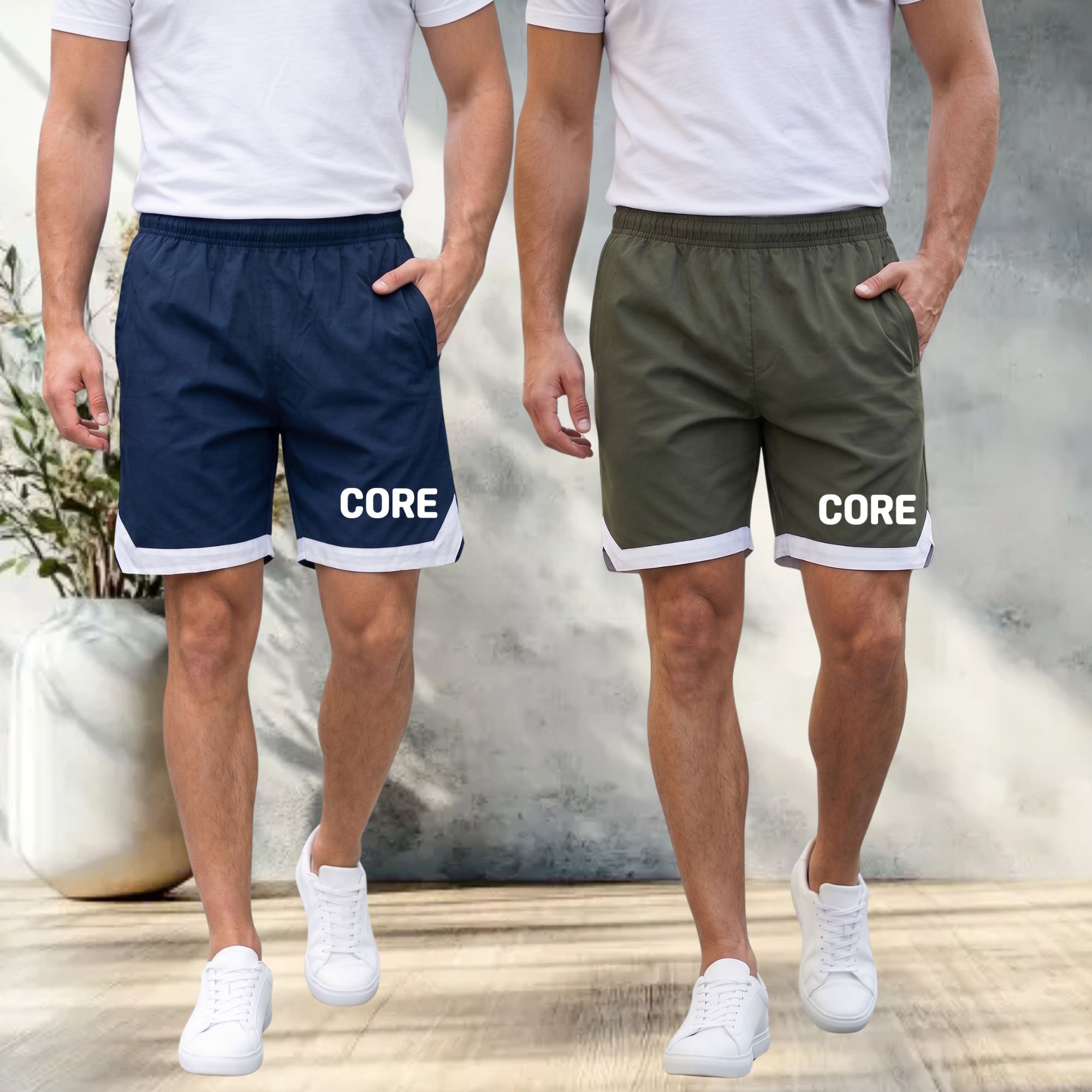 tthe dreams Pack of 2 Solid Men Dark Green, Blue Gym Shorts, Sports Shorts, Regular Shorts, Running Shorts, Casual Shorts-picture-12