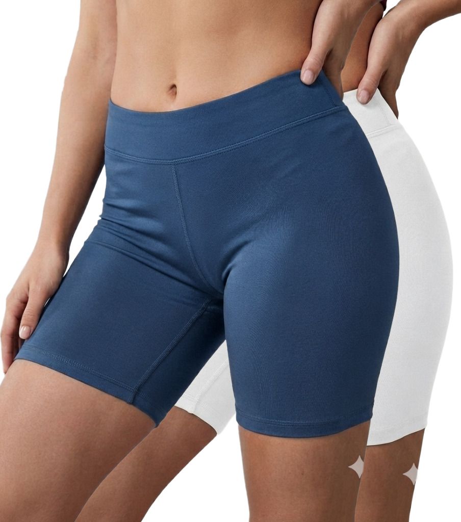 diaz Pack of 2 Solid Women Multicolor Gym Shorts-picture-37