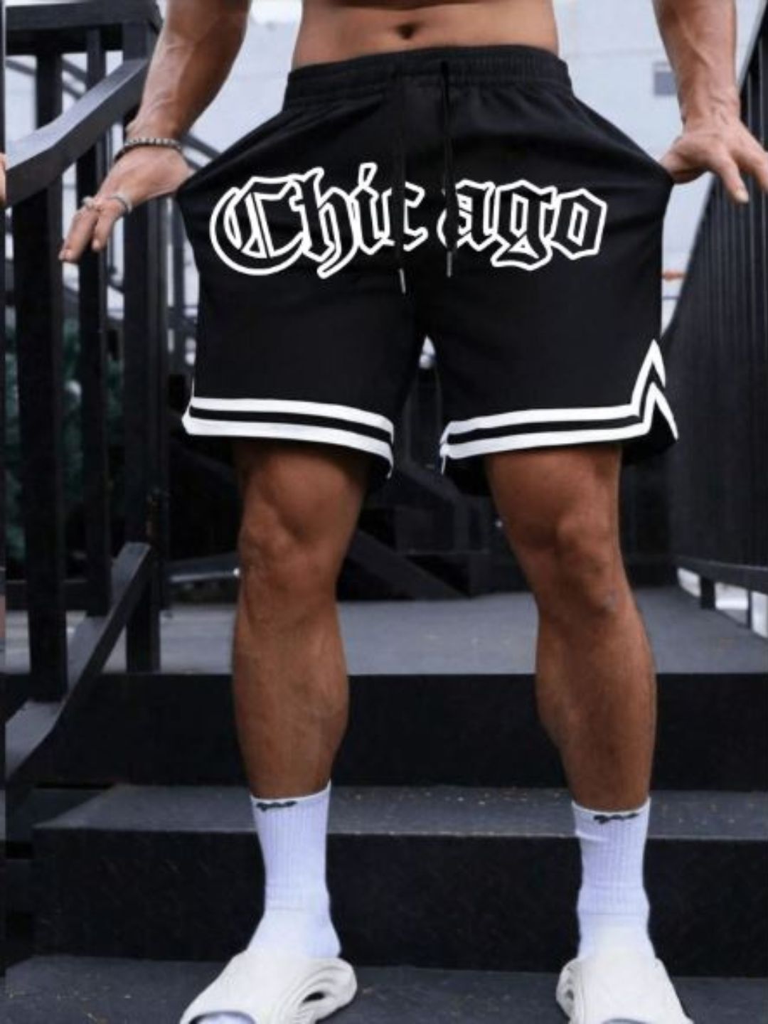 global nomad Solid, Striped, Graphic Print Men Black Sports Shorts, Gym Shorts-picture-0