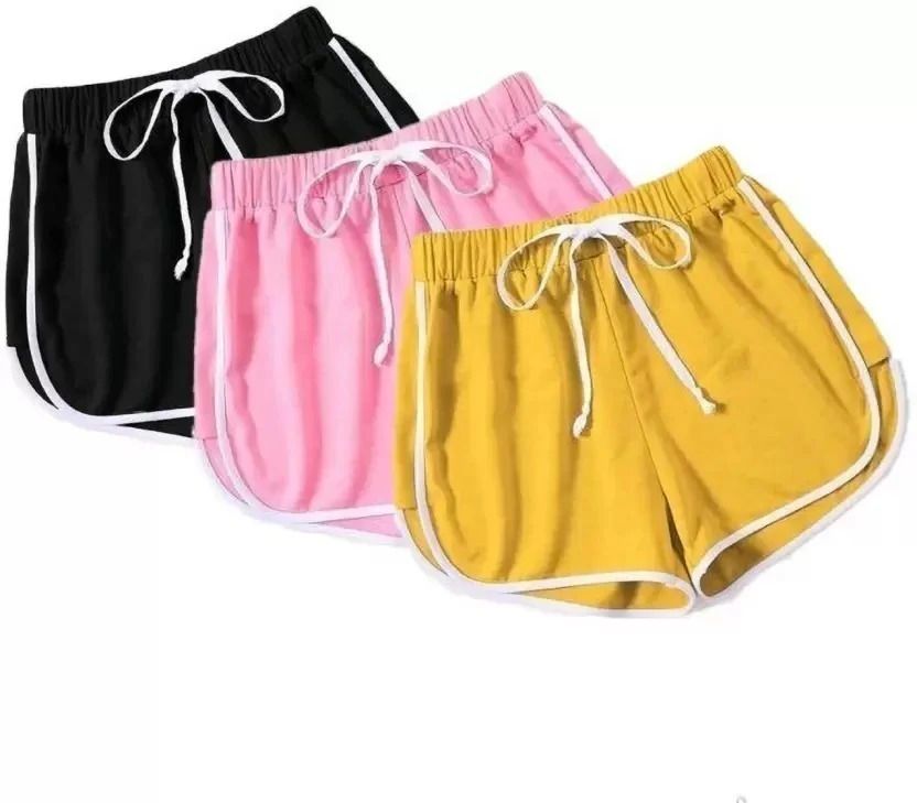 panda bear Striped Women Multicolor Hotpants-picture-24
