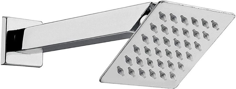 cosware 4x4 Inch S.S Ultra Slim Shower with 9" Inch Square Shower Arm (Set of 1) Fixed Mount-picture-27