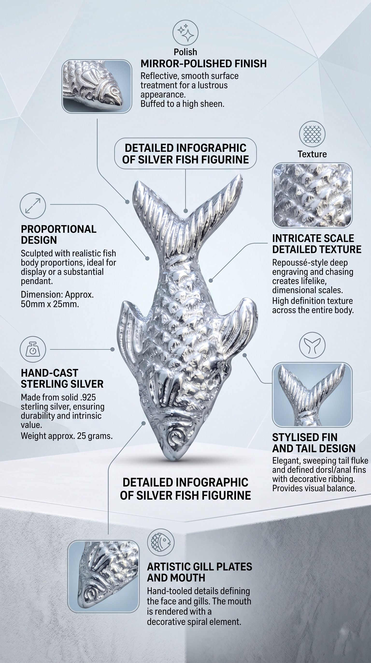 astro-d Pooja and Astrological Use Silver Fish for , Polished Finish, 2x1 cm, 8 GM Decorative Showpiece - 3 cm-picture-18