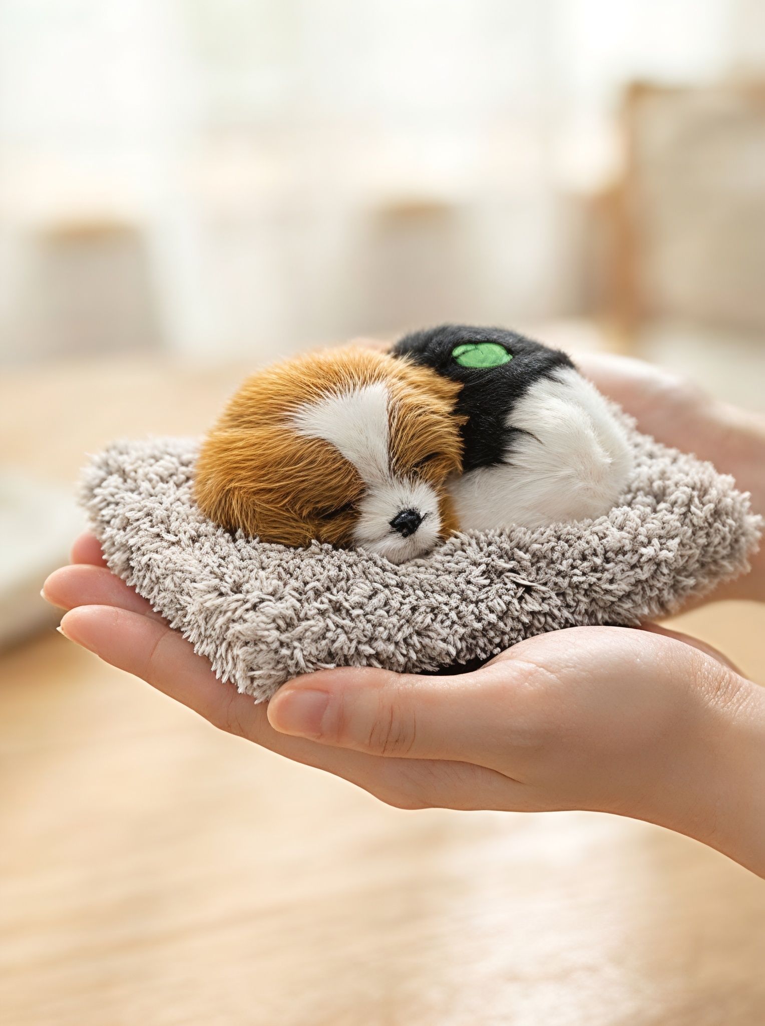 Adorable Sleeping Puppy With Barking Sound Dashboard Showpiece Decorative Showpiece - 16 cm-image-24