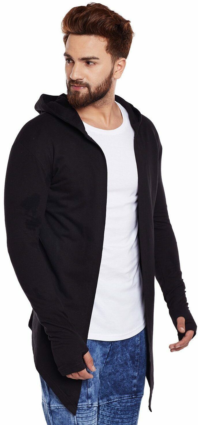 Men Straight Full Sleeve Black Shrug