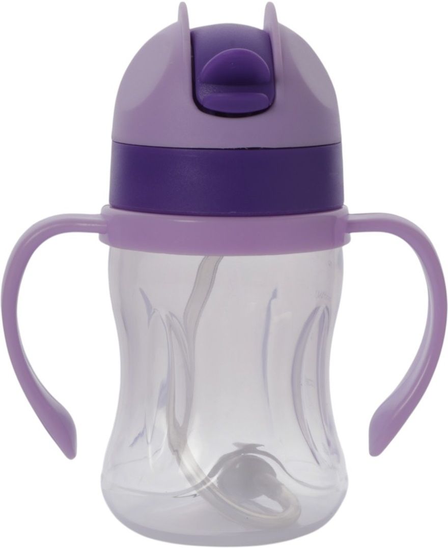 nabhya 200ml Transparent Spill-Proof Toddler Sippy Cup With Gravity Ball Straw & Handle-picture-12
