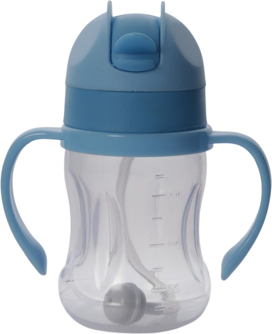 nabhya 200ml Transparent Spill-Proof Toddler Sippy Cup With Gravity Ball Straw & Handle-picture-14