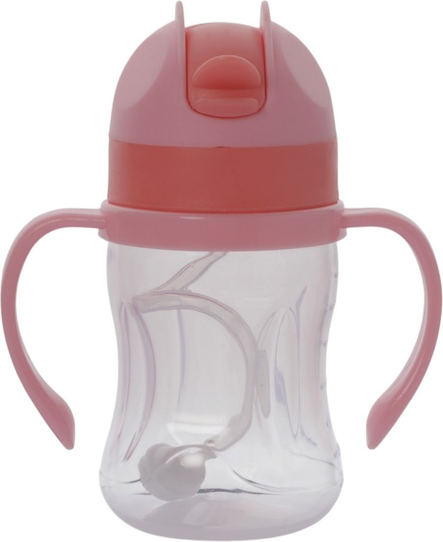 nabhya 200ml Transparent Spill-Proof Toddler Sippy Cup With Gravity Ball Straw & Handle-picture-15