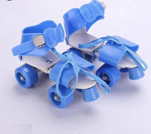 swamiecommerce Beginner Inline Roller Skating with Adjustable Size and Front Break Quad Roller Skates - Size adjustable UK image 1