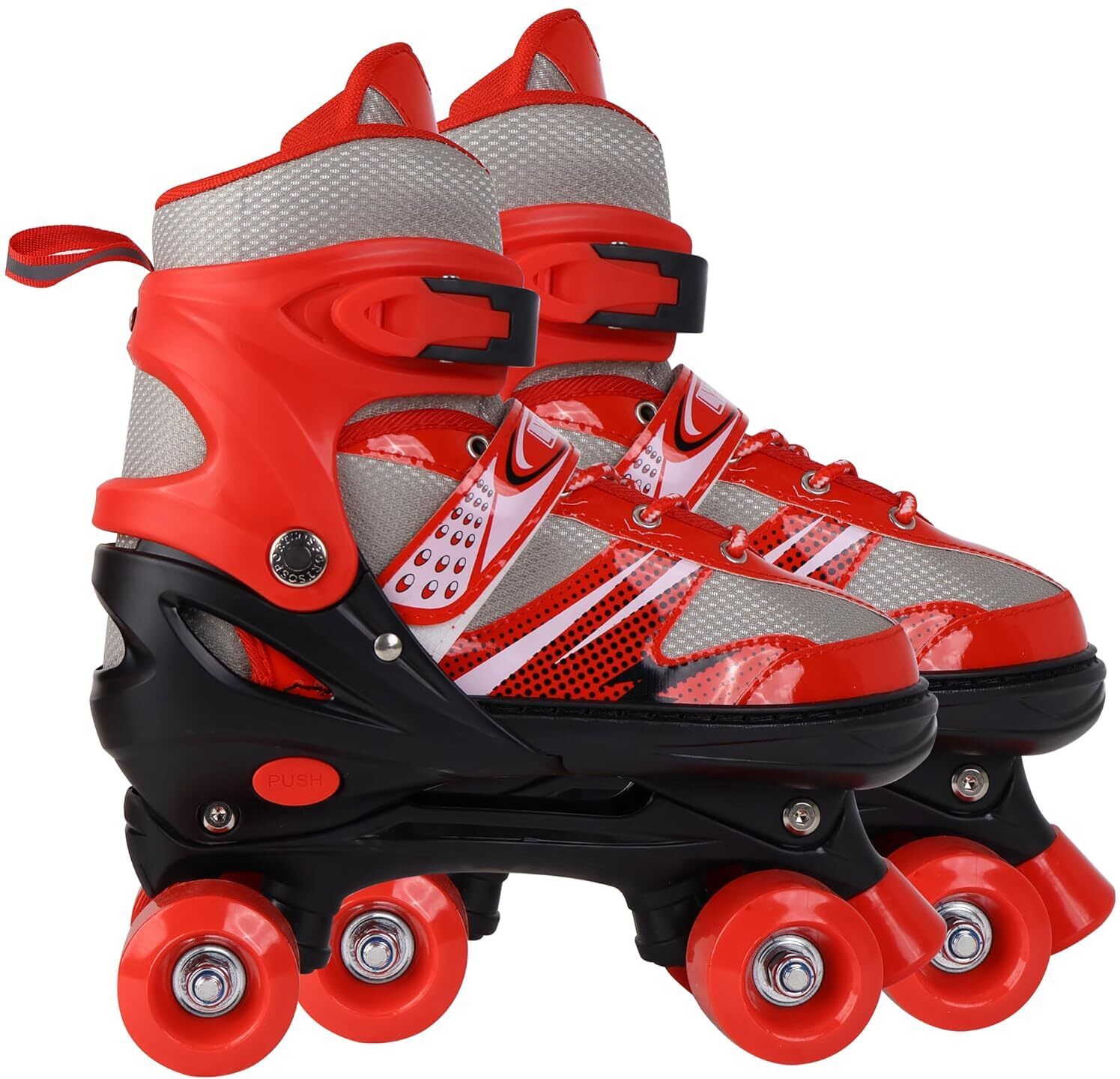 Funtool toys Derby Unisex Child Roller Skates Shoes with Adjustable , (Red) Quad Roller Skates - Size m UK-picture-11