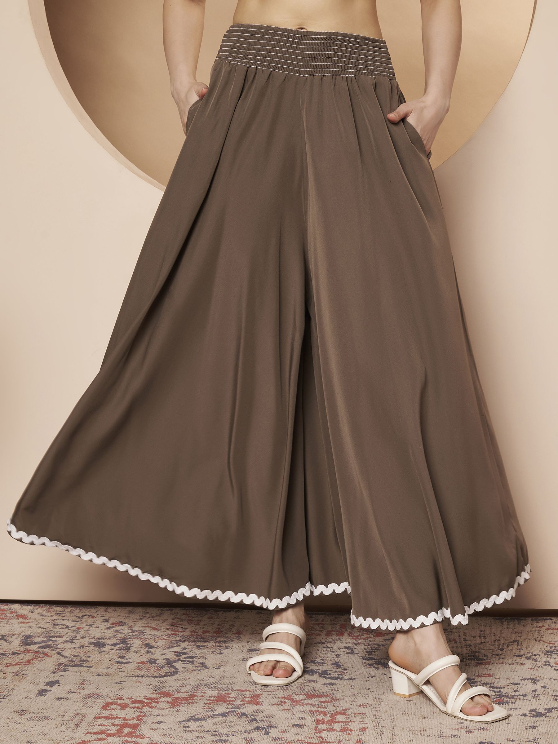 Women Solid A-line Maroon Skirt-image-17