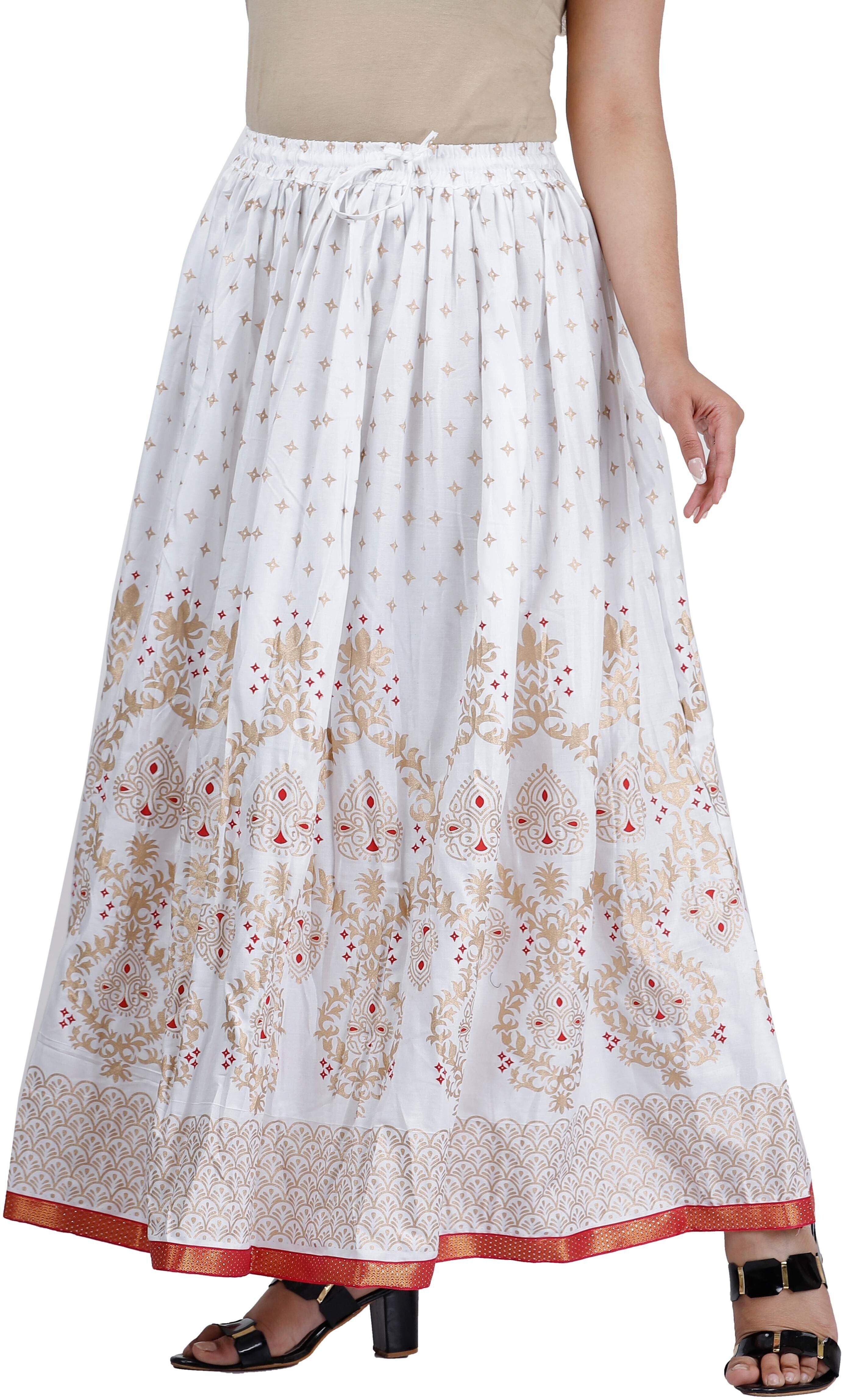 yashiv Women Solid A-line White Skirt-picture-28