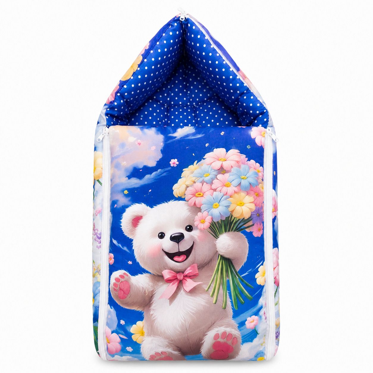 kajaru Cotton Printed 3-in-1 Baby Sleeping Bag & Carry Nest | 0–6 Months, Unisex Sleeping Bag-picture-31