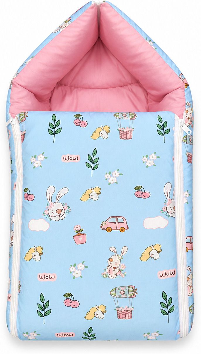 kajaru Cotton Printed 3-in-1 Baby Sleeping Bag & Carry Nest | 0–6 Months, Unisex Sleeping Bag-picture-14