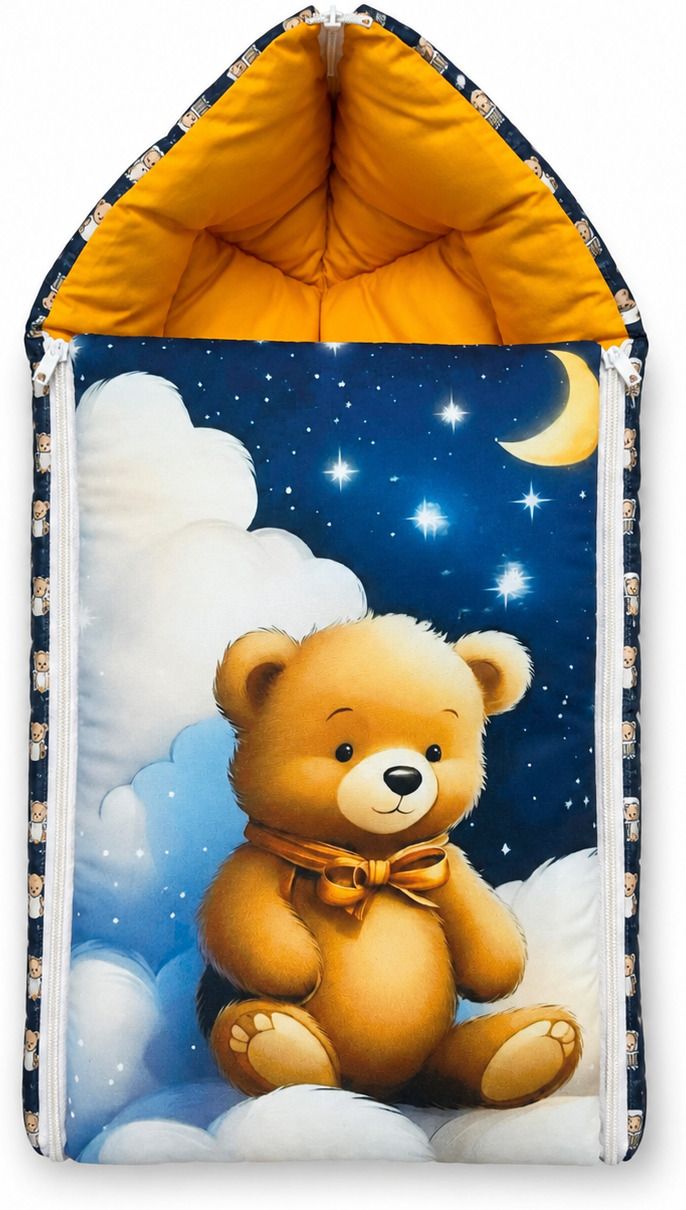 kajaru Cotton Printed 3-in-1 Baby Sleeping Bag & Carry Nest | 0–6 Months, Unisex Sleeping Bag-picture-20