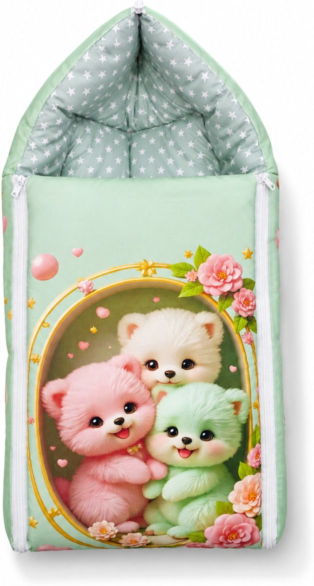 kajaru Cotton Printed 3-in-1 Baby Sleeping Bag & Carry Nest | 0–6 Months, Unisex Sleeping Bag-picture-13