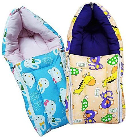 depurika Smart Sales-Pure Soft Cotton Baby Boys and Baby Girls 3 in 1 Bed-cum Pack Of 2 Sleeping Bag-picture-12
