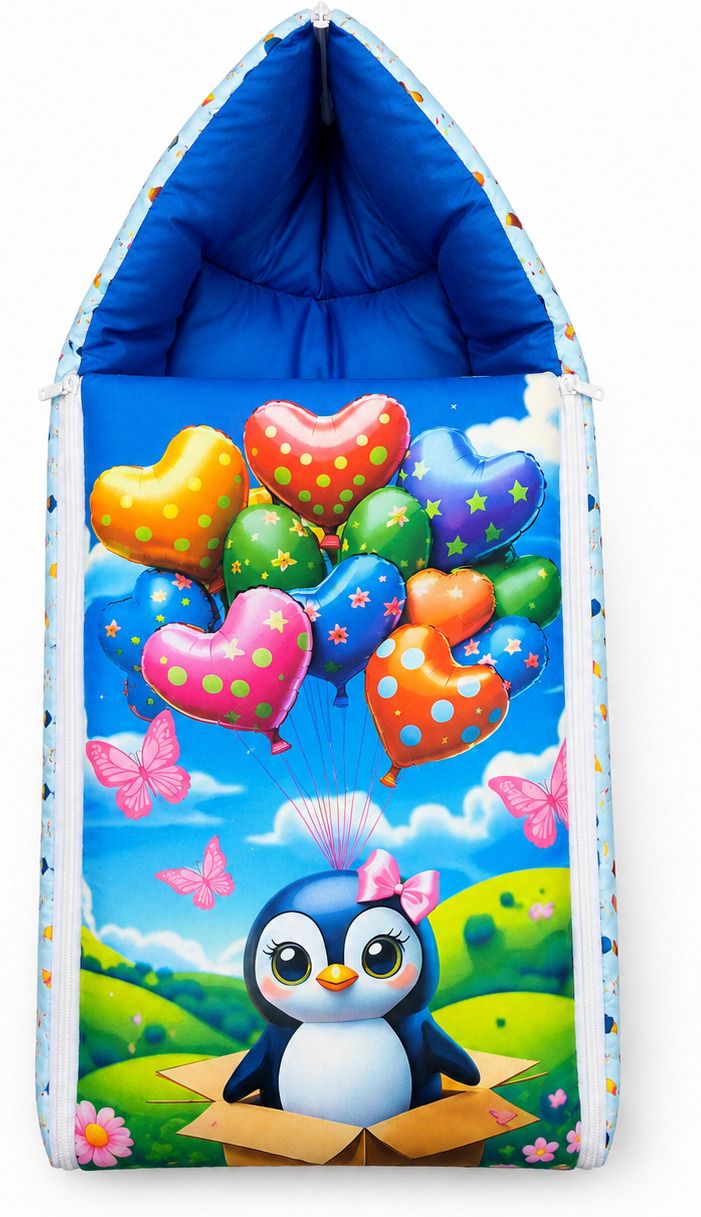 kajaru Cotton Printed 3-in-1 Baby Sleeping Bag & Carry Nest | 0–6 Months, Unisex Sleeping Bag-picture-23