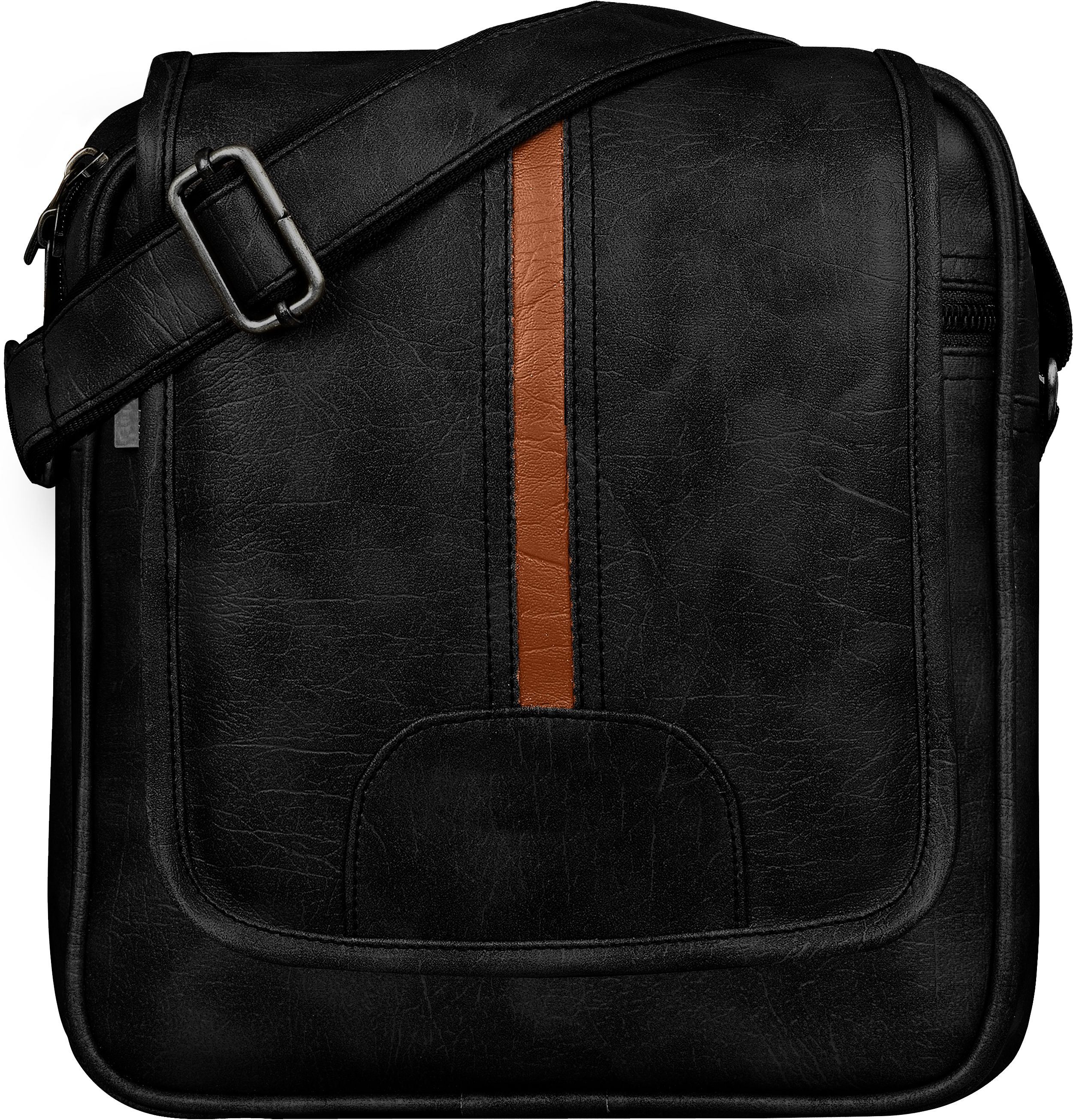 maitry collection Black Men & Women Sling Bag Black Casual Faux Leather Cross Body Sling Bag For Men SL03-picture-35