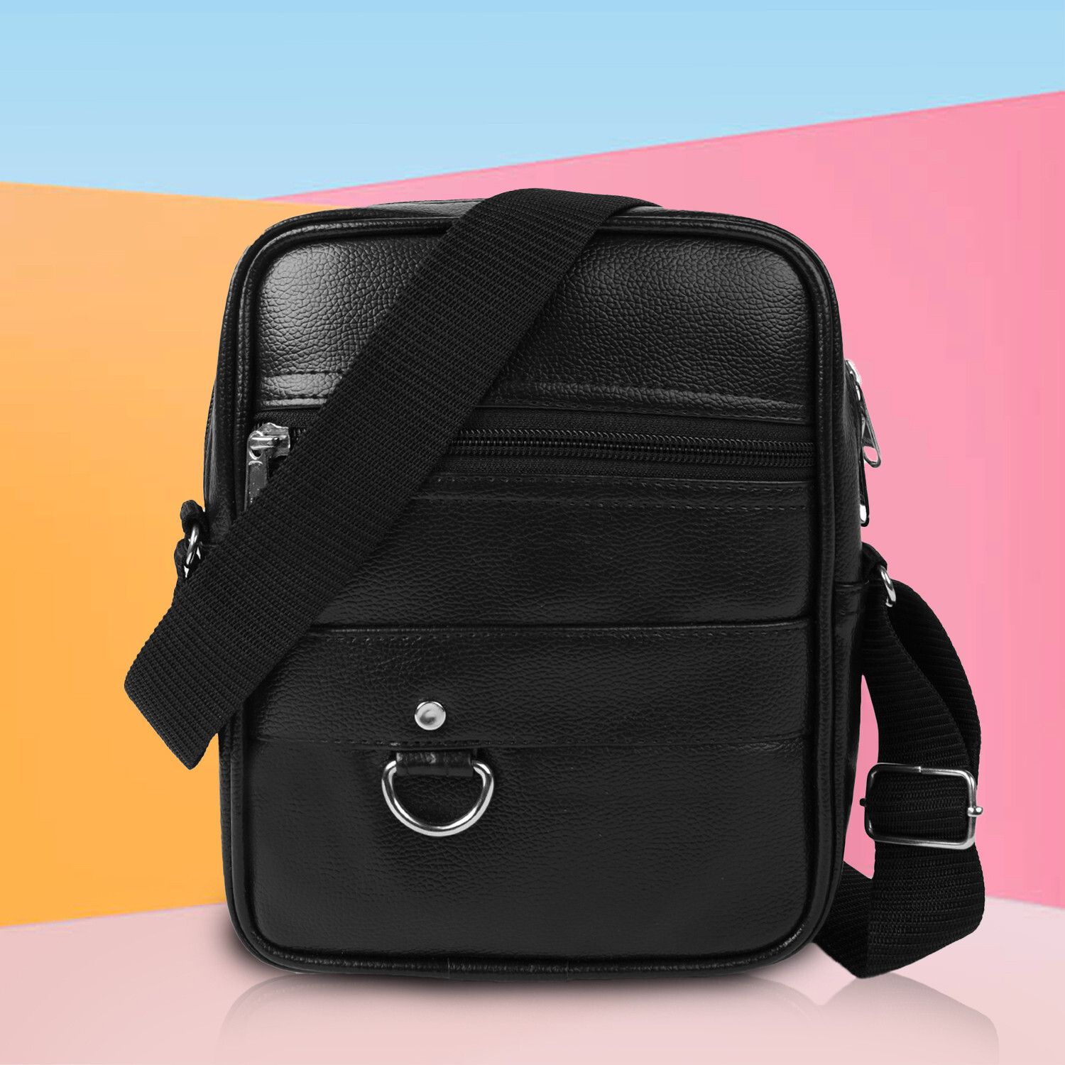 zipcraze Men Black Messenger Bag-picture-16