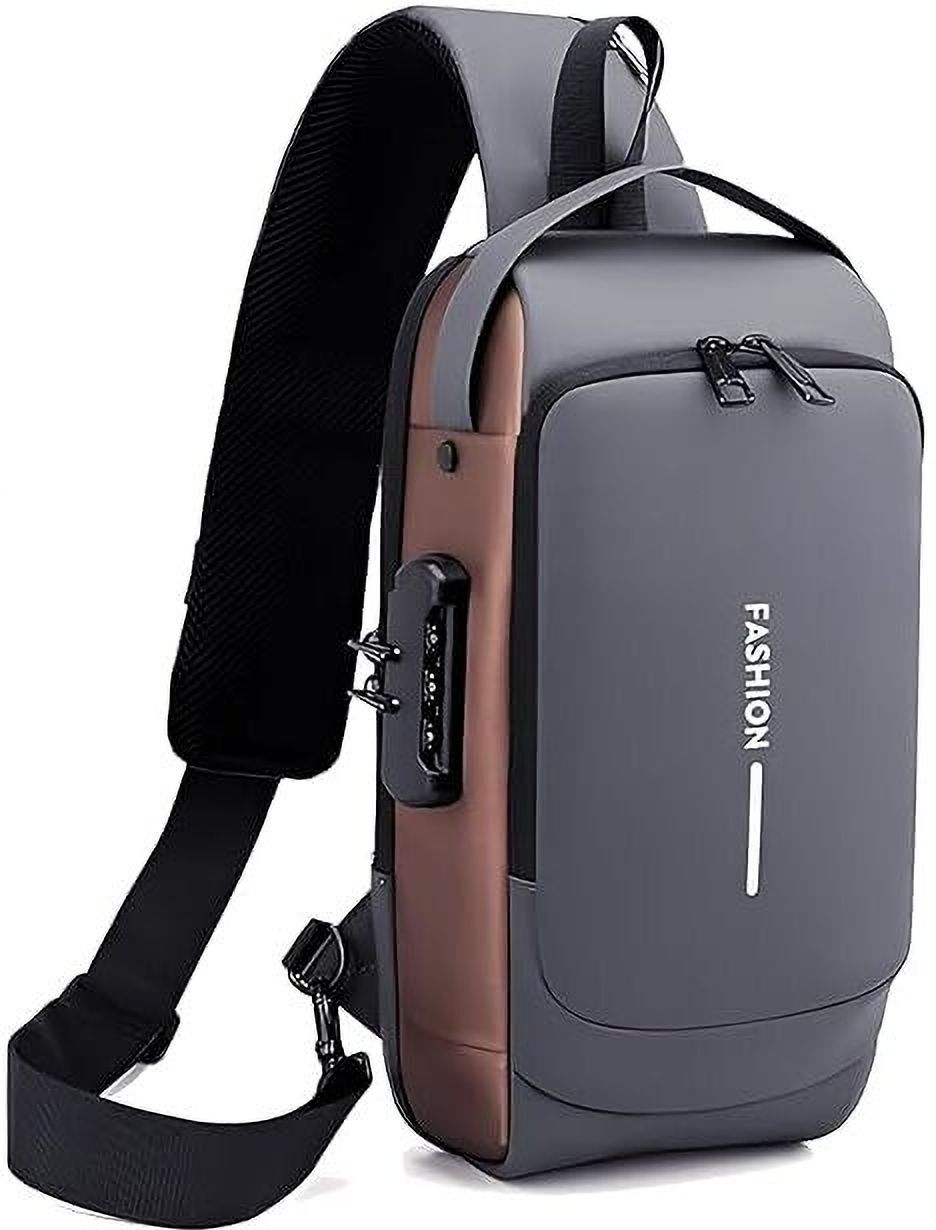 Black, Brown Men & Women Sling Bag Anti-Theft Water-Resistant Portable Size Crossfit Side Sling Bag for Men Women-image-38
